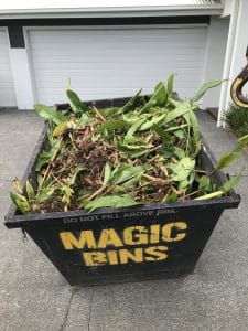 Magic Bin's skip bins with garden disposal in them 