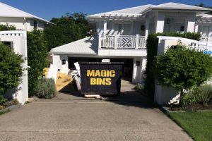 Magic Bins in front of a house